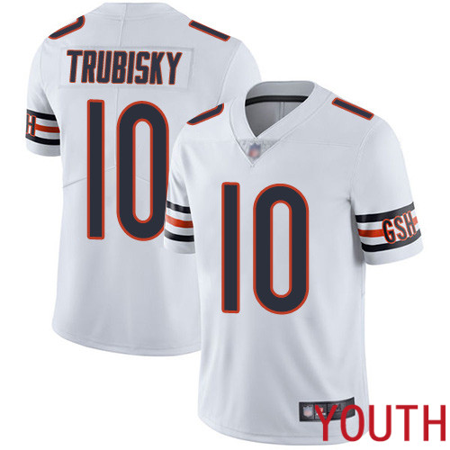 Chicago Bears Limited White Youth Mitchell Trubisky Road Jersey NFL Football 10 Vapor Untouchable